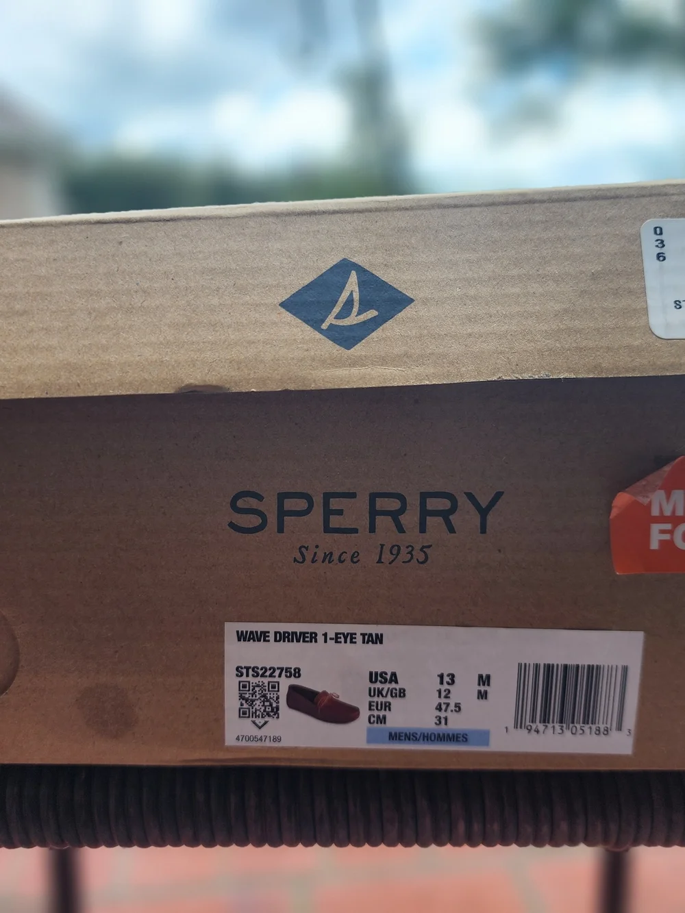 Sperry Men's Brown Leather Boat Shoes with Moc Toe Stitching